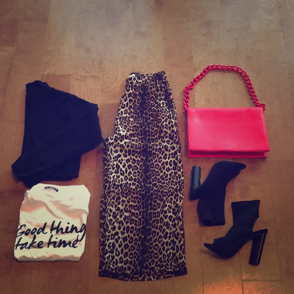 Leopard print culottes